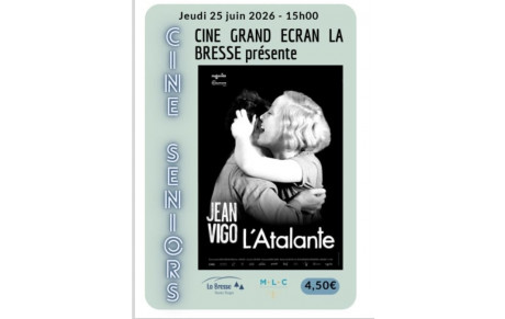 Ciné sénior jeudi 25 juin 2026 "L'ATALANTE"